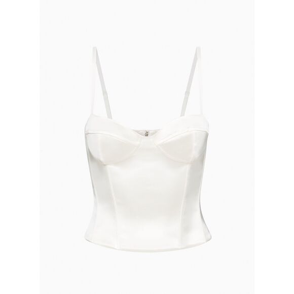 Aritzia Tops - Aritzia Wilfred Oklahoma Sweetheart Birch White Bridal Bustier Corset Size Mediu